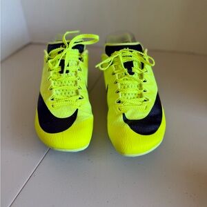 Nike Neon Yellow and Black Track and Field Tennis Shoes